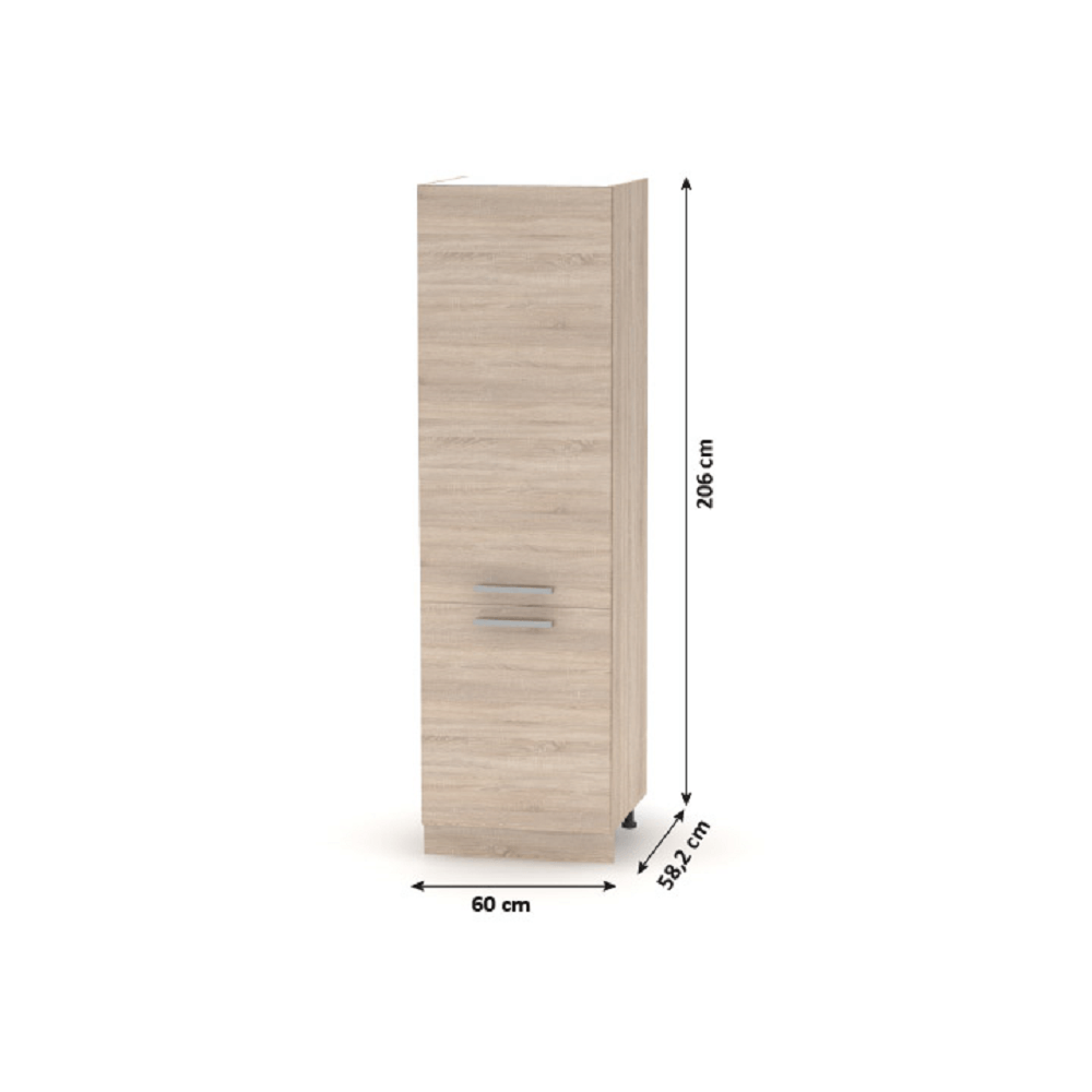 Cabinet pentru produse alimentare, stejar sonoma, NOVA PLUS NOPL-081-60