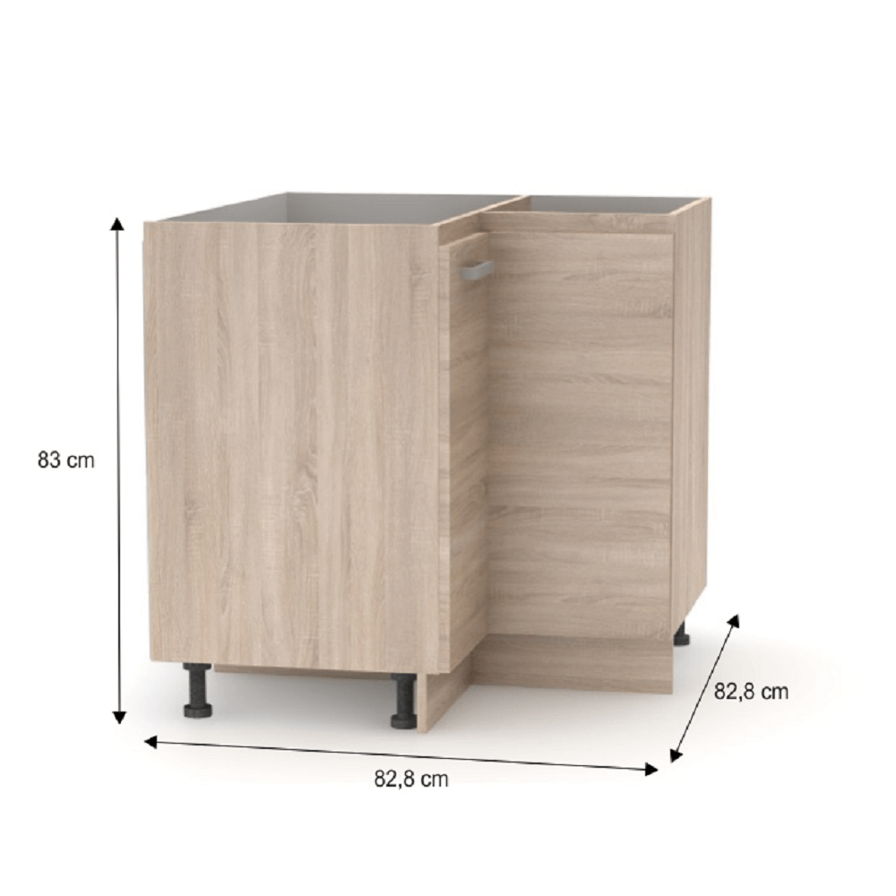 Cabinet inferior de colţ, stejar sonoma, NOVA PLUS NOPL-061-RS