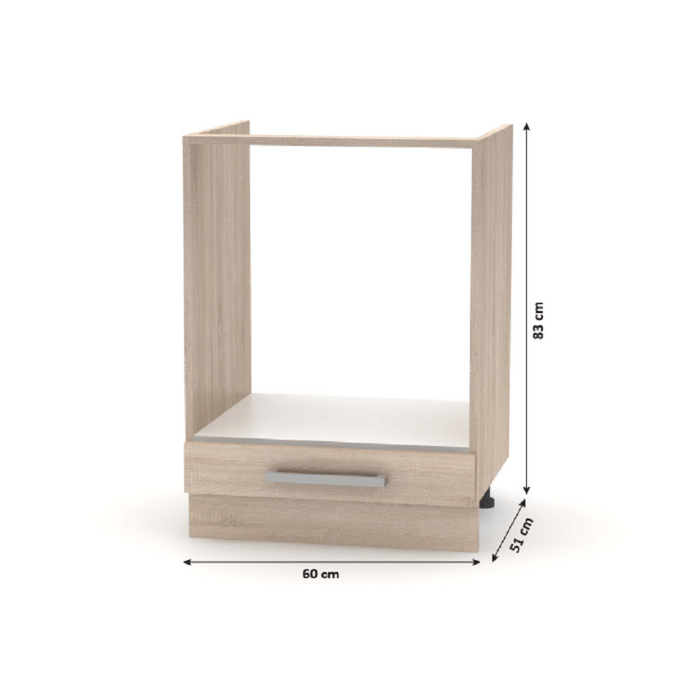 Dulap inferior pentru aragaz 60, stejar sonoma, NOVA PLUS NOPL-059-0S