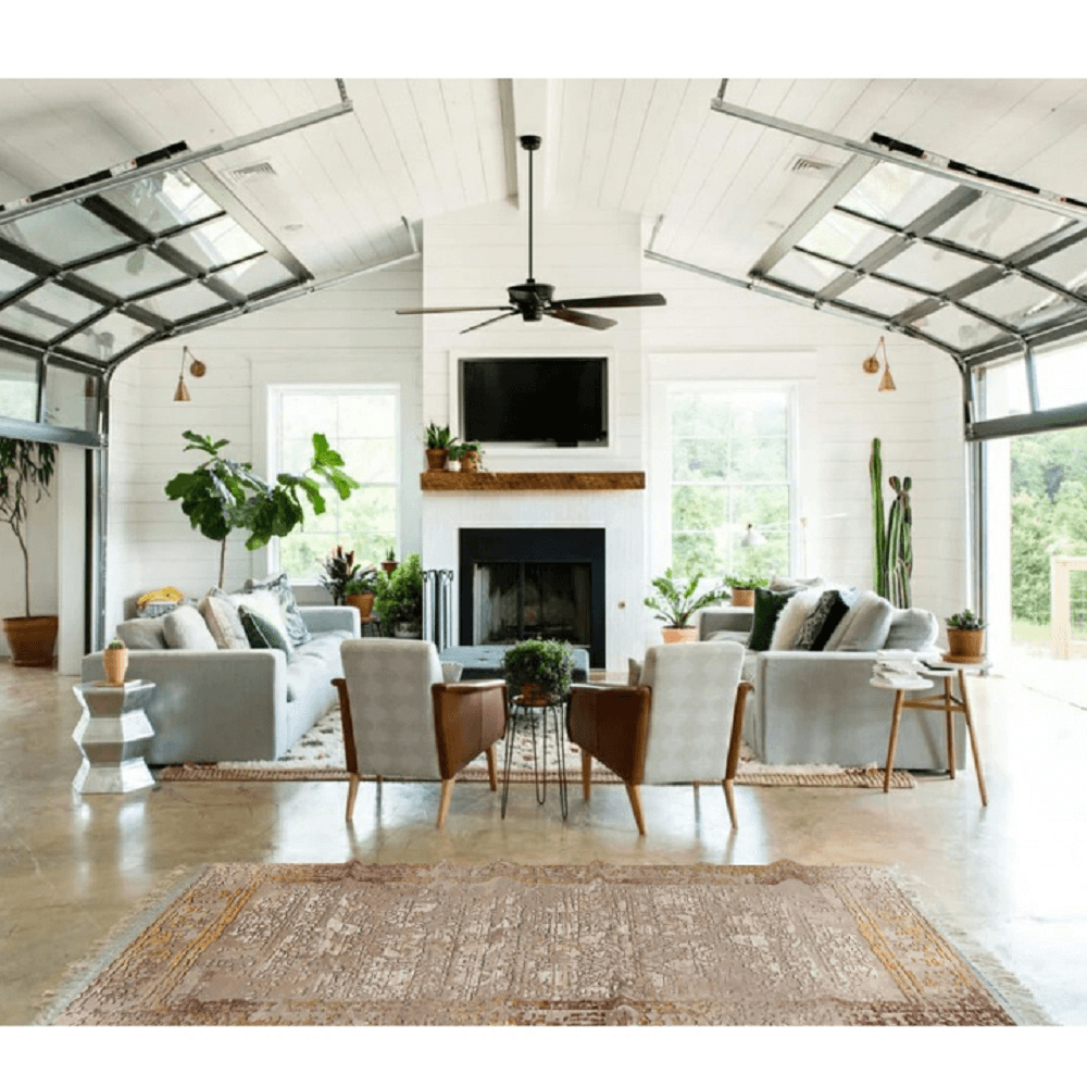 Covor, bej/model, 120x180, NESRIN