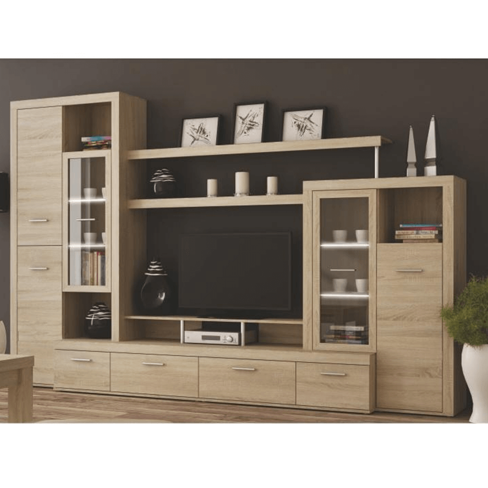 Mobilă de living, stejar sonoma, ATLANTIS NEW