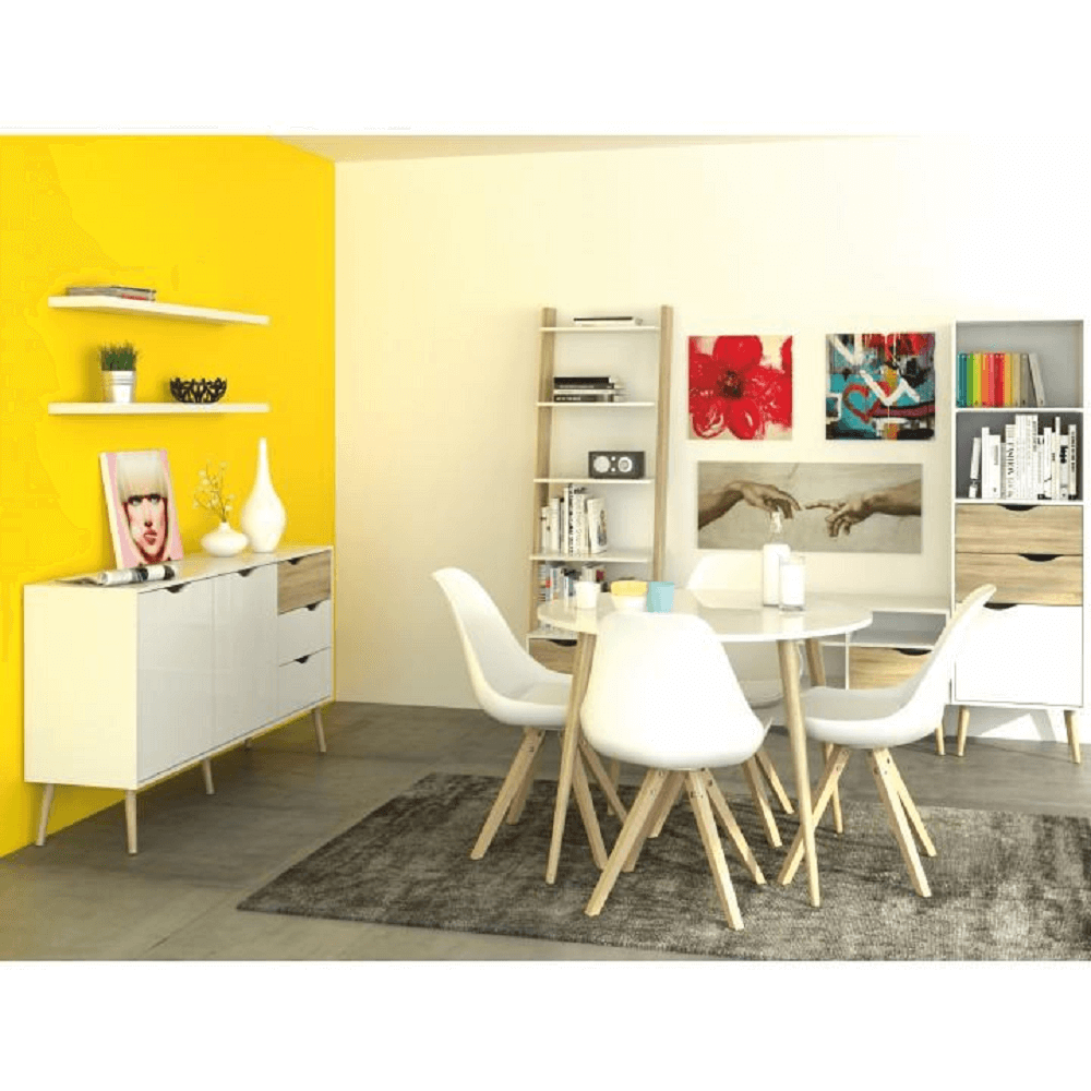 Comodă, stejar sonoma/alb, OSLO 75387