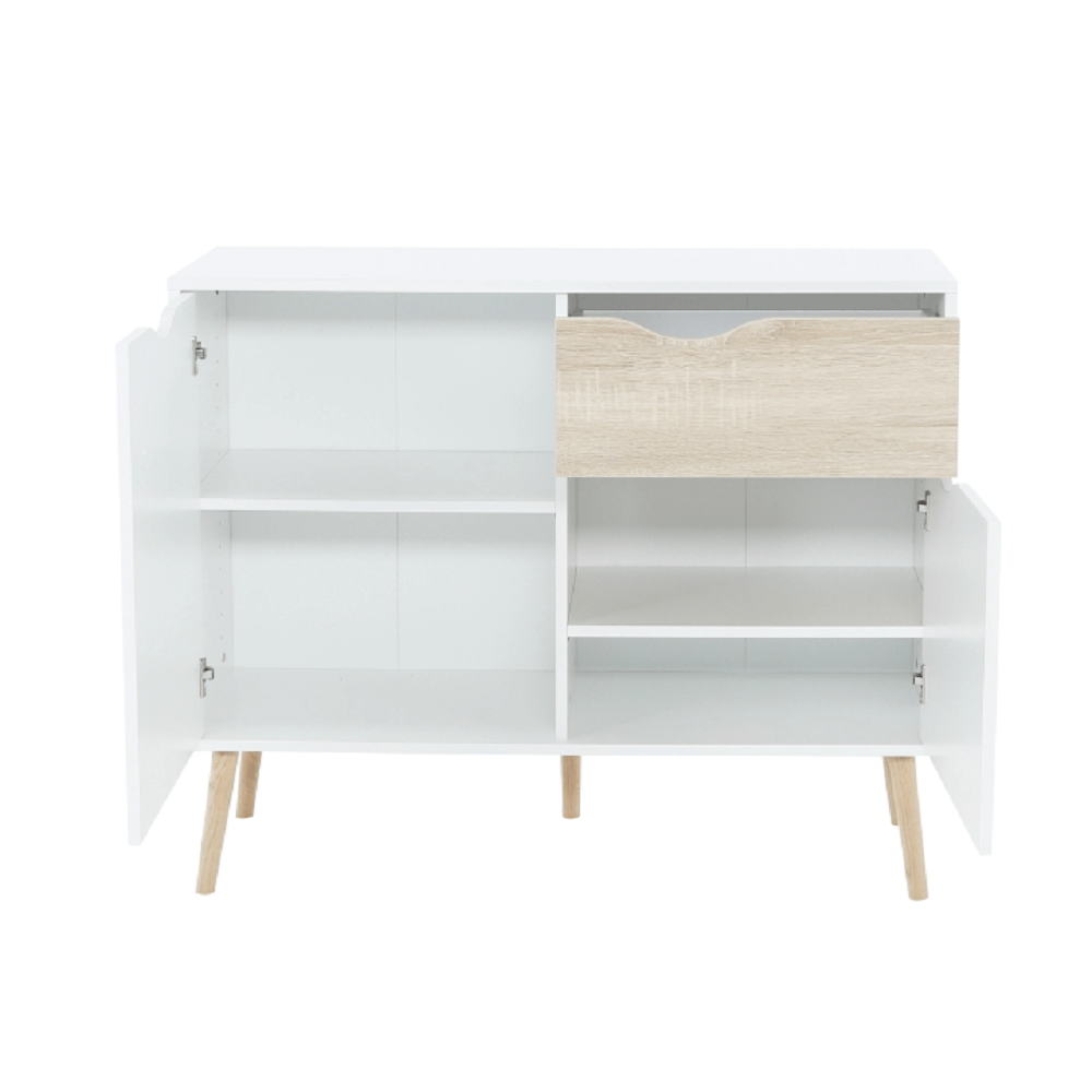 Comodă, stejar sonoma/alb, OSLO 75387