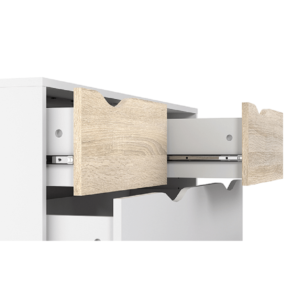 Comodă, stejar sonoma/alb, OSLO 75456