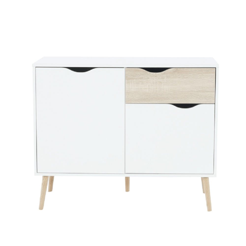 Comodă, stejar sonoma/alb, OSLO 75387