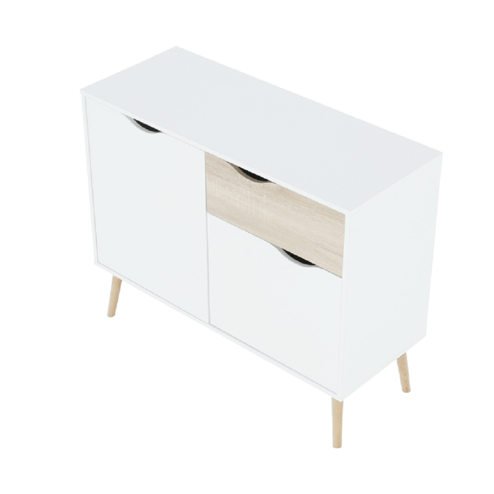 Comodă, stejar sonoma/alb, OSLO 75387