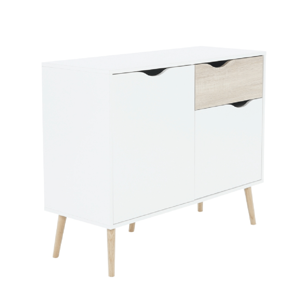 Comodă, stejar sonoma/alb, OSLO 75387