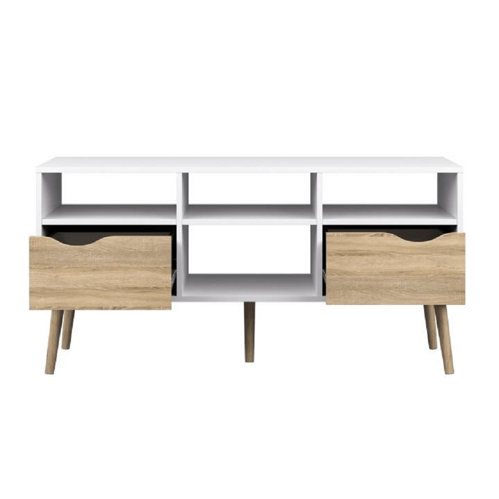 Comodă TV, stejar sonoma/alb, OSLO 75391