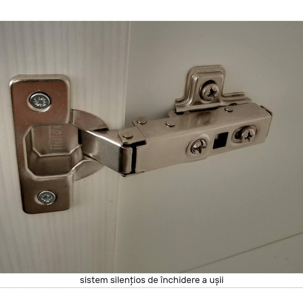 Dulap superior, cu sticlă, alb/pin nordic, model stânga, ROYAL G30S