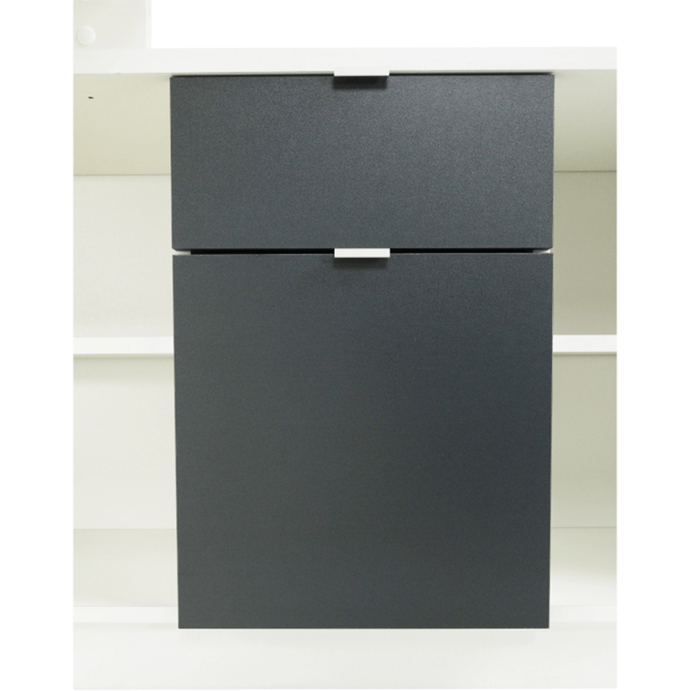 Masă de scris, alb/gri, DALTON 2 NEW VE 02