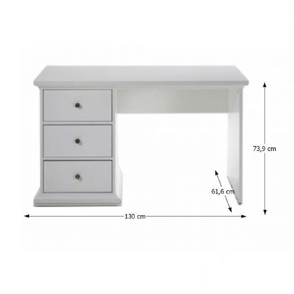 Masă PC, albă, PARIS 77821