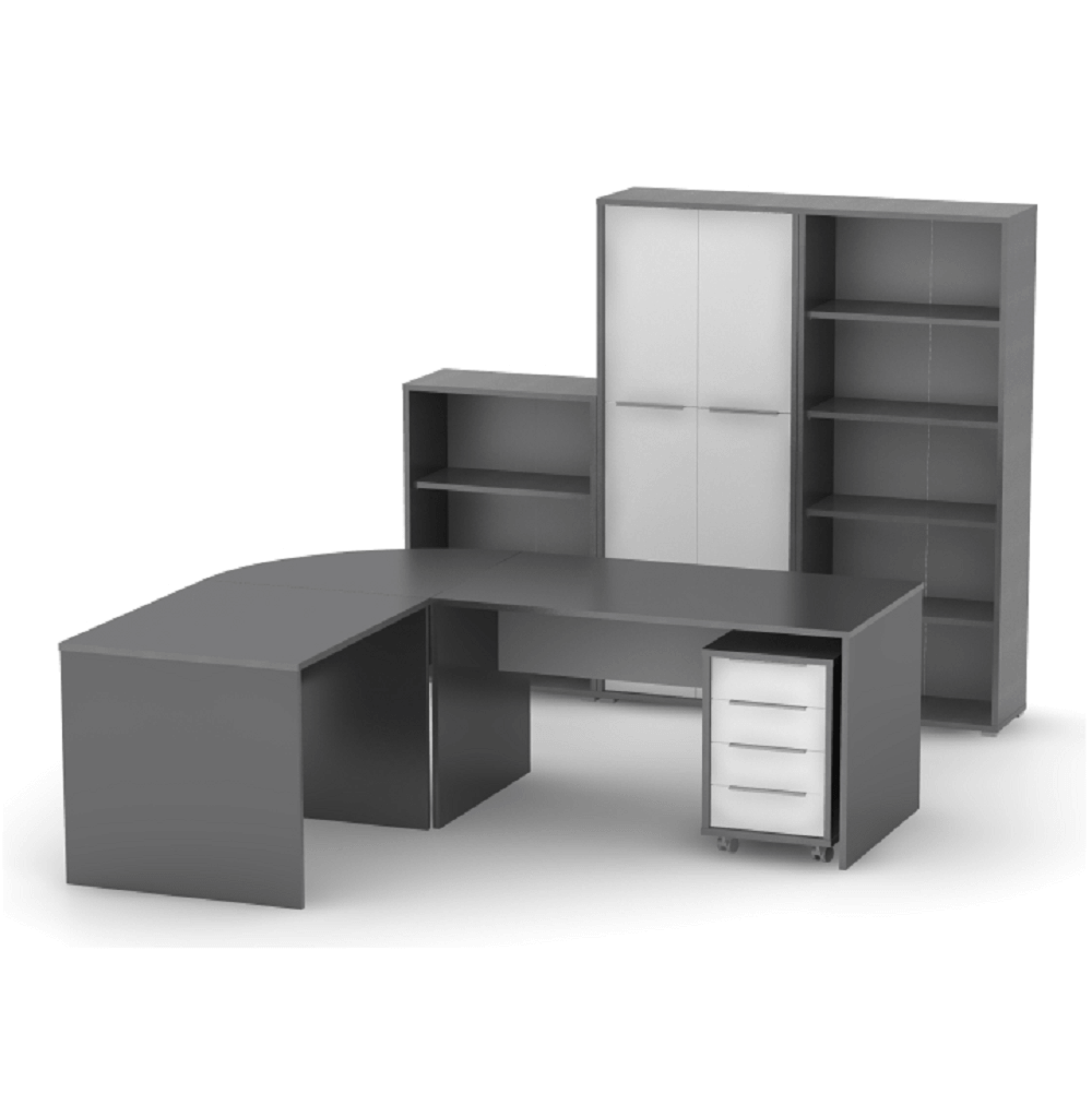 Dulap cu încuietoare grafit/alb, RIOMA NEW TYP 30