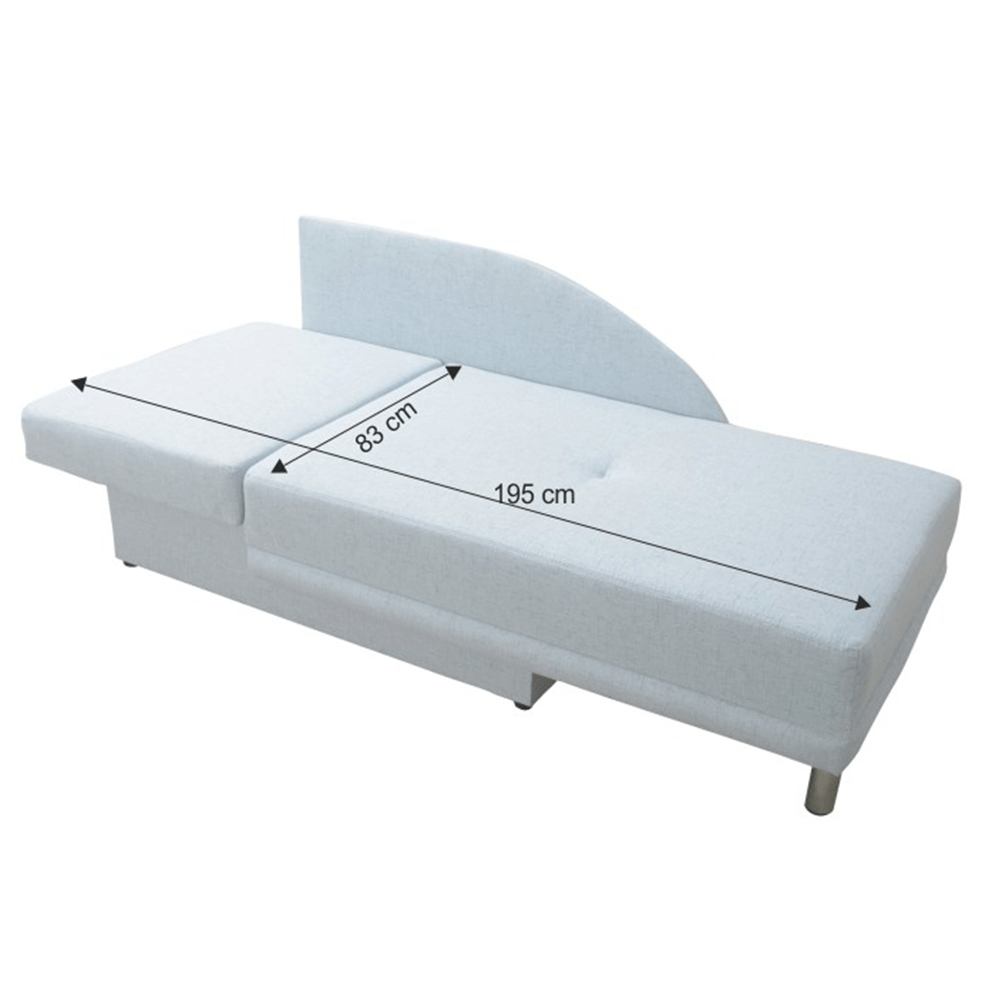 Canapea, albastru deschis, extensibilă, de stănga, LAUREL