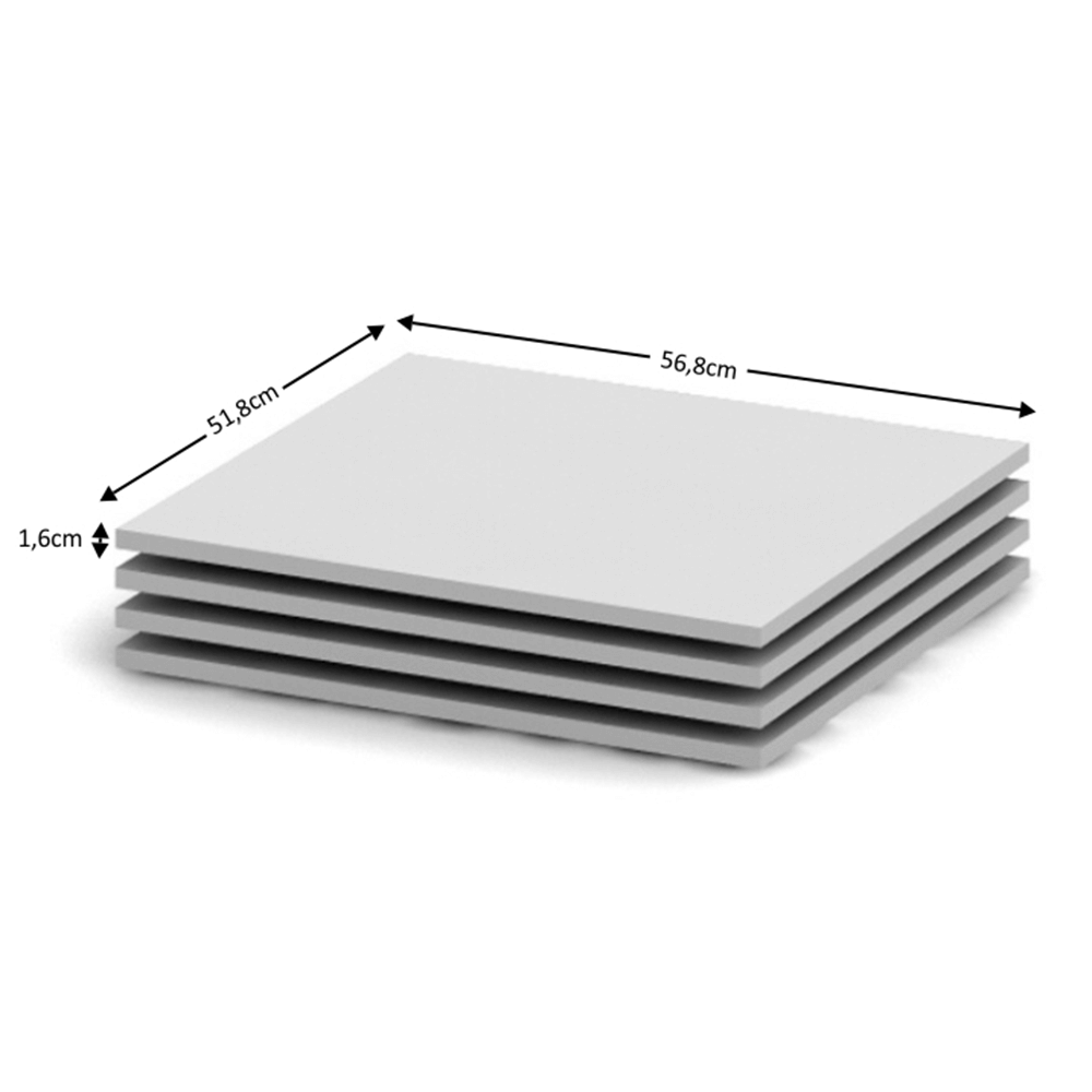 Rafturi 4 buc, albe, 56,8x51,8, BETTY 2 BE02-012-00