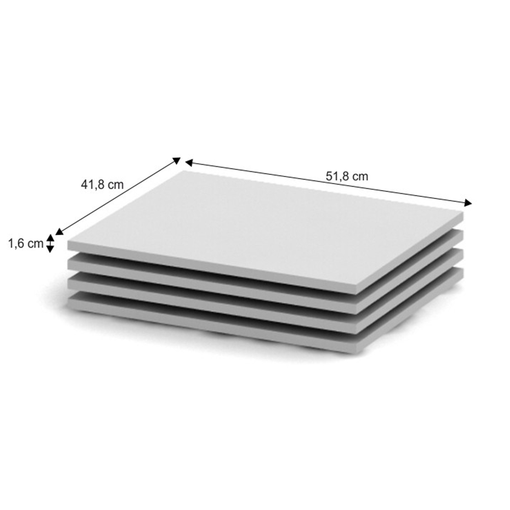 Rafturi 4 buc, albe, 41,8x51,8, BETTY 2 BE02-013-00