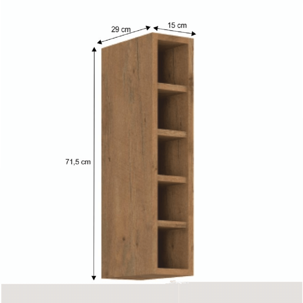 Cabinet superior cu rafturi, stejar Lancelot, VEGA 15 G-72 OTW