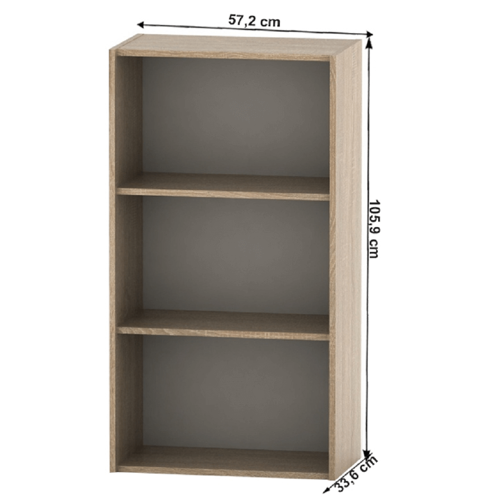 Dulap cu rafturi, stejar sonoma, TEMPO ASISTENT NEW 035