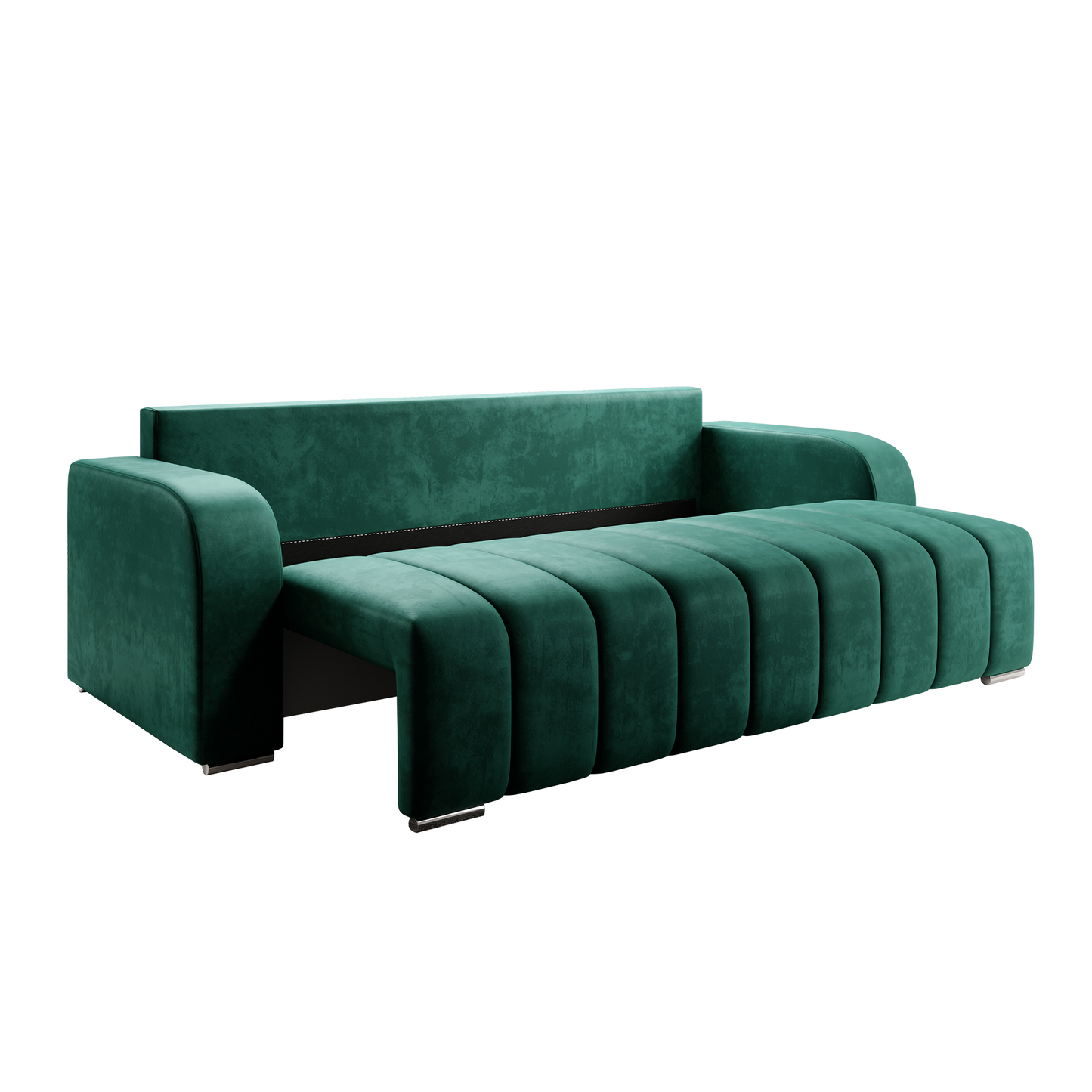 Canapea extensibilă, culoare smarald, PORIMA