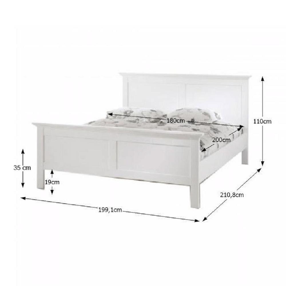 Pat, alb, 180x200, PARIS 76703