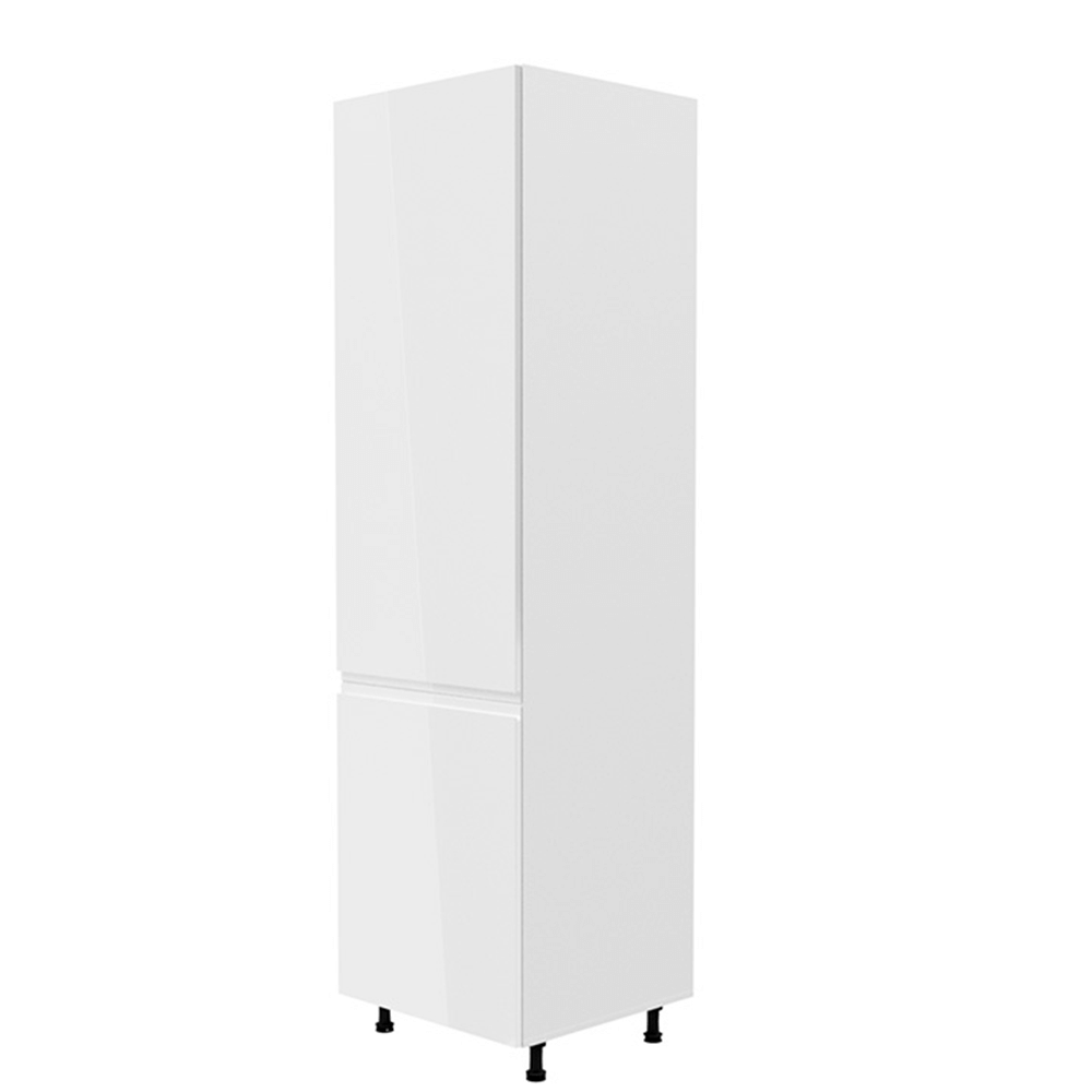 Dulap pentru alimente, alb/alb luciu extra ridicat, de stânga, AURORA D60R