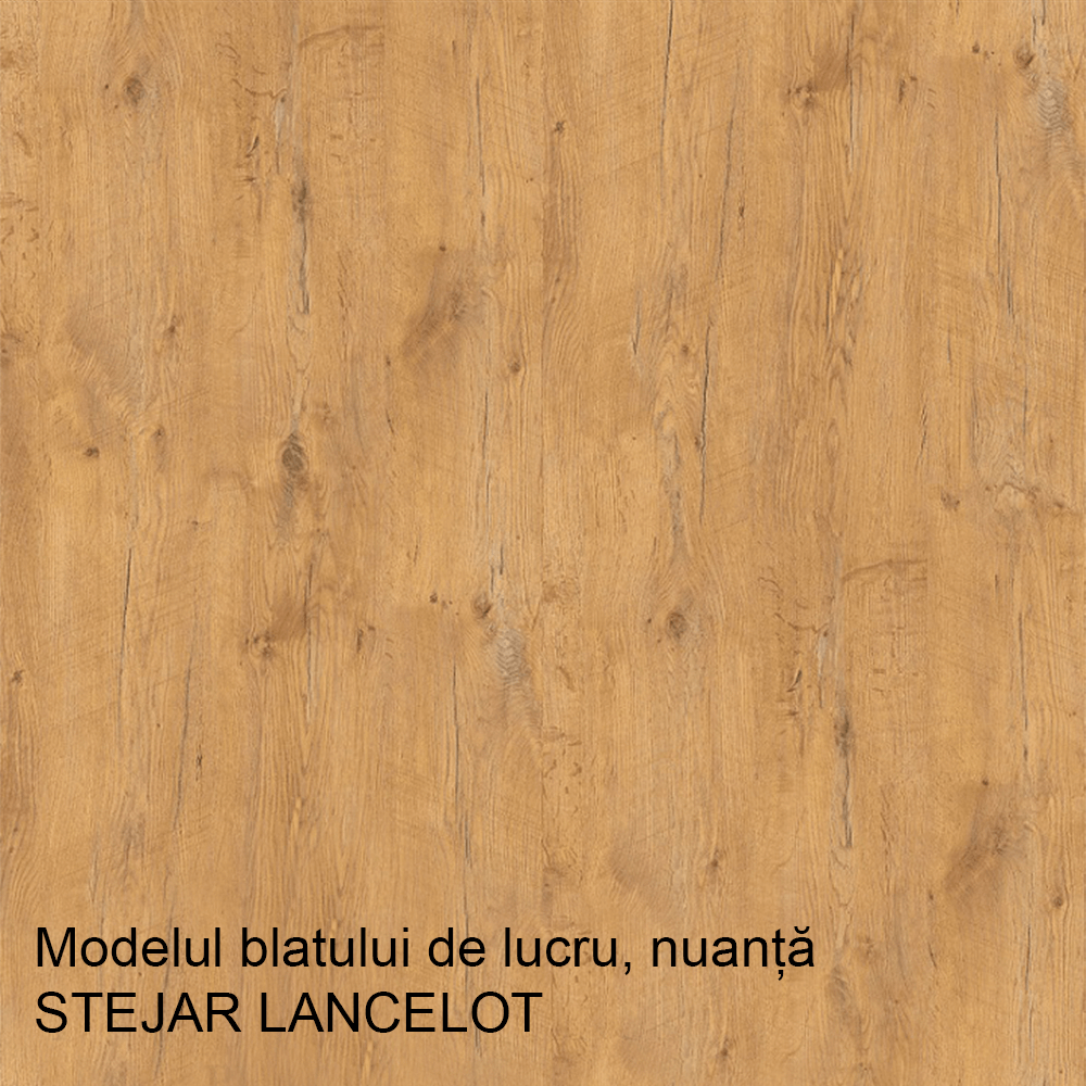 Cabinet superior, stejar Lancelot/alb extra lucios HG, VEGA 50 GU-36 1F