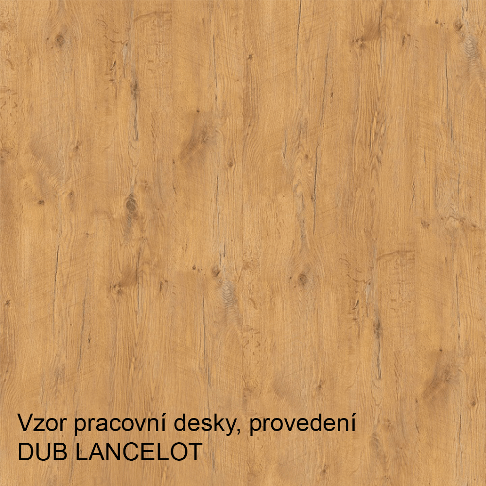 Cabinet superior de colţ, stejar Lancelot/alb extra lucios HG, VEGA 58x58 GN-72 1F