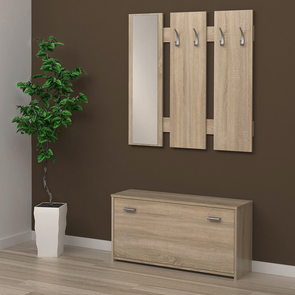 Mobilier pentru hol, stejar sonoma, ladă 03 NEW