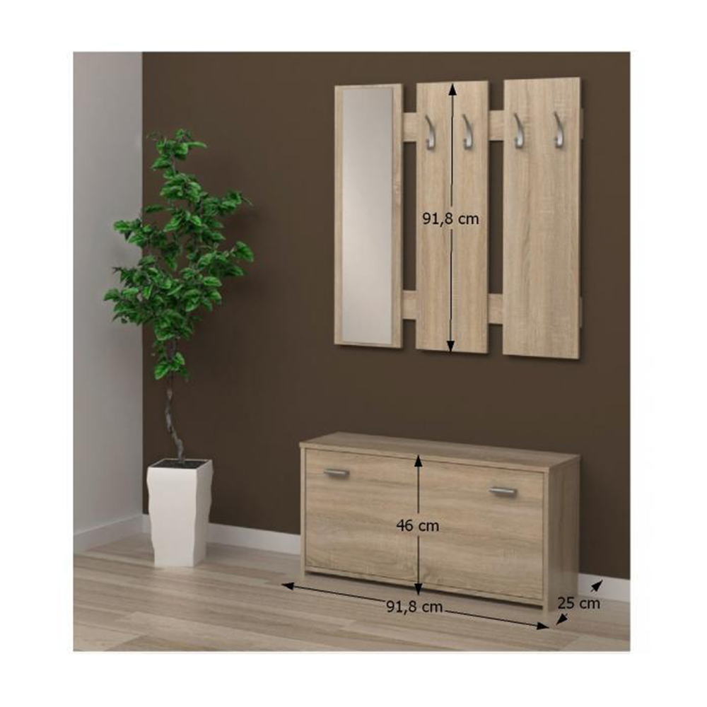 Mobilier pentru hol, stejar sonoma, ladă 03 NEW