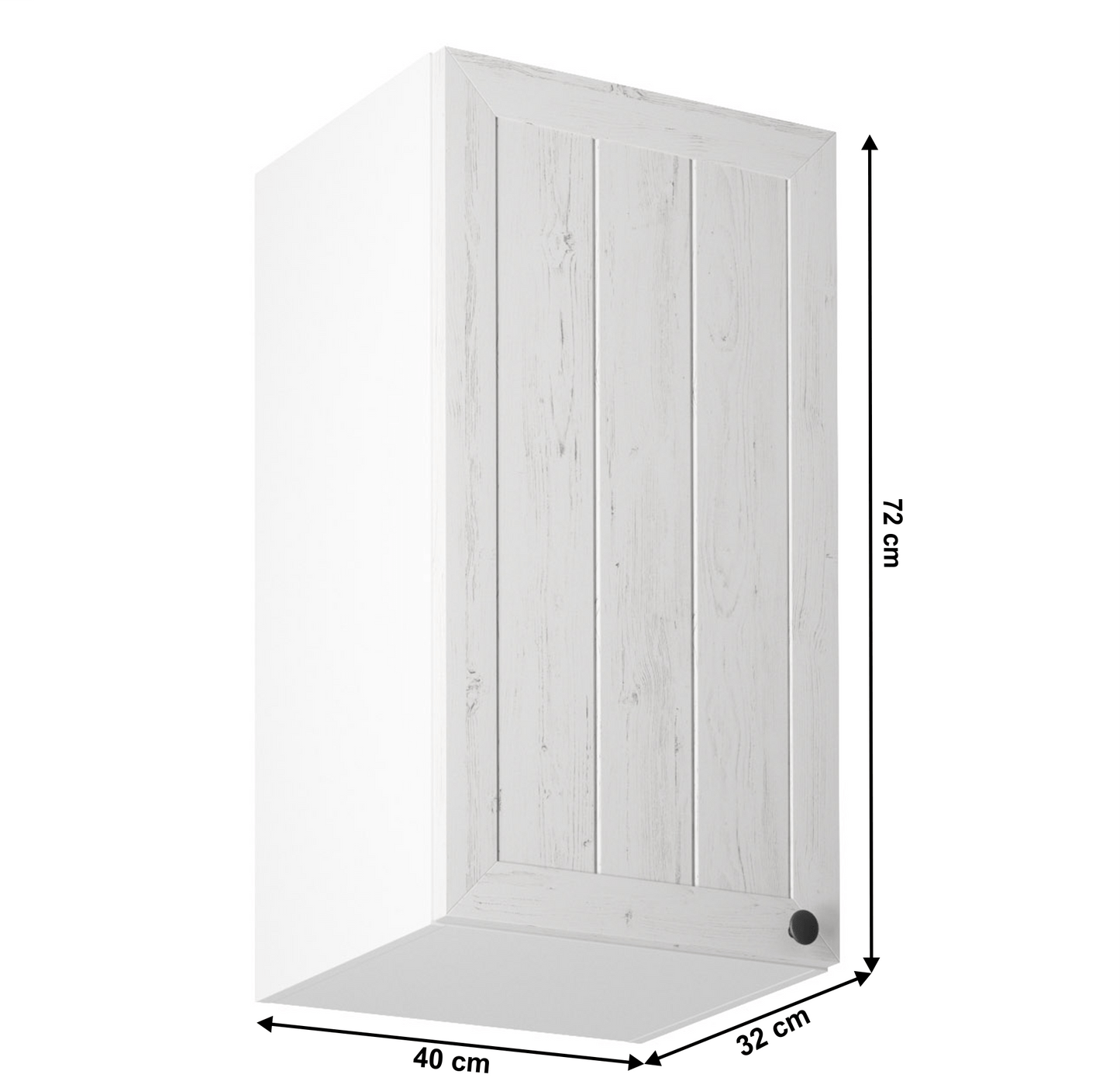 Dulap superior G40, model stânga, alb/pin Andersen, PROVENCE