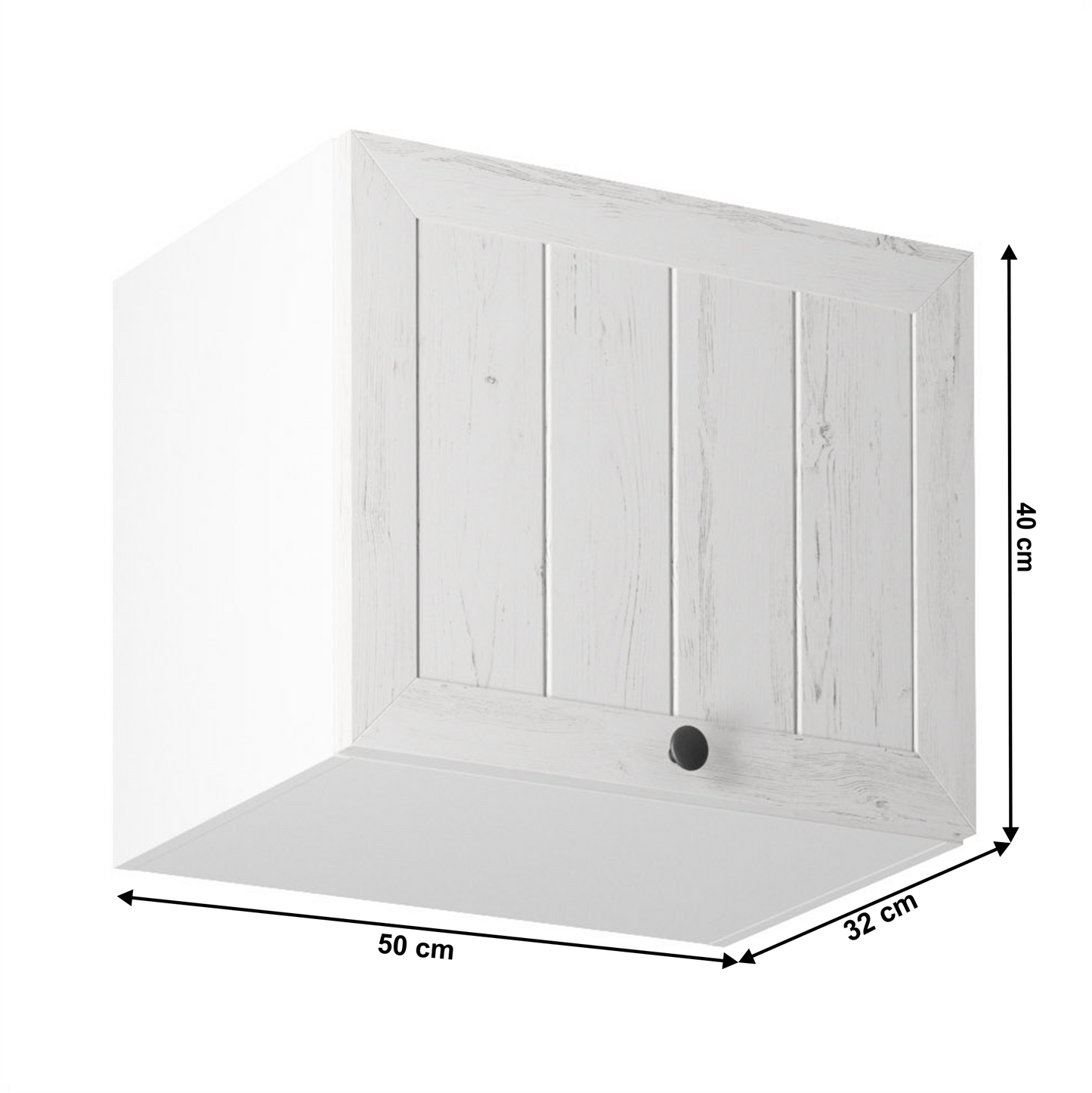 Dulap superior G50K, alb/pin Andersen PROVENCE