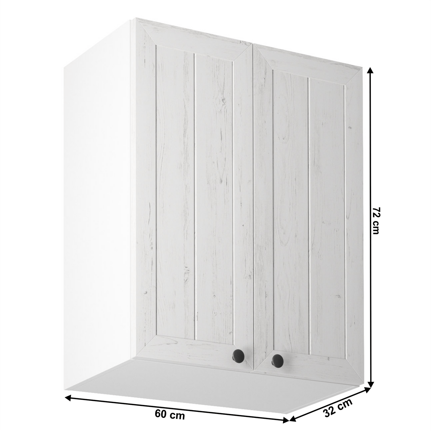 Dulap superior G60, alb/pin Andersen, PROVENCE