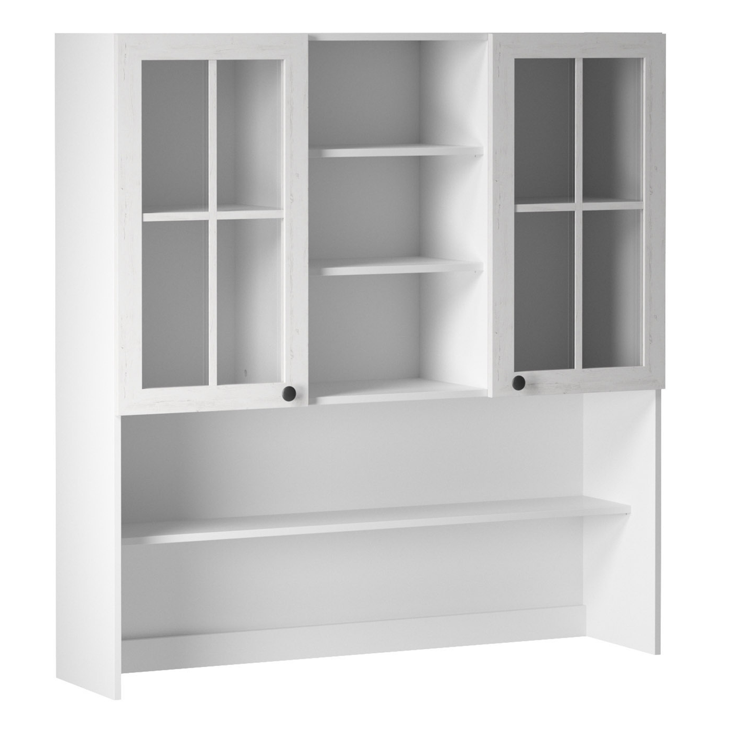 Dulap superior cu sticlă K120, alb/pin Andersen, PROVENCE