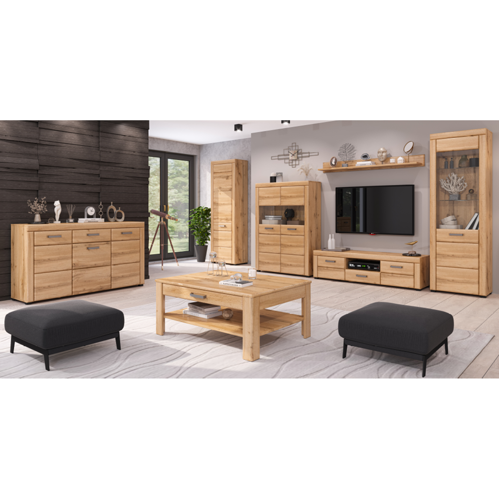 Masă de luat masa pliantă, stejar apalache, 160-200x90 cm, PUSAN S