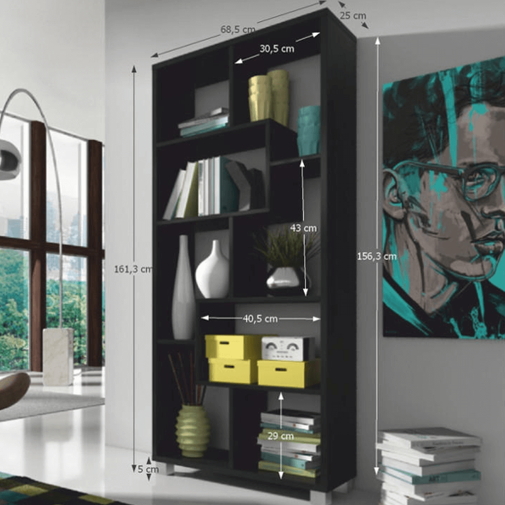 Etajeră, negru, ADEN