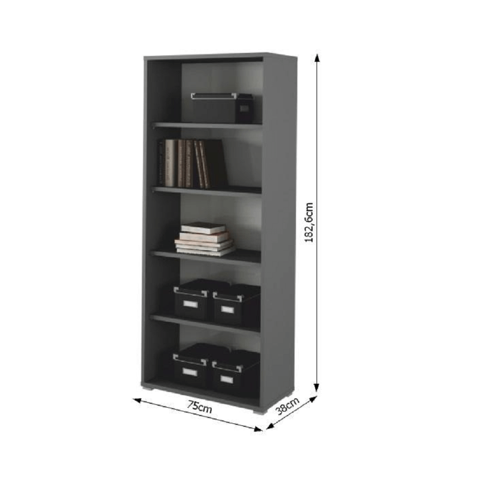 Dulap biblioraft, grafit, RIOMA NEW TYP 03