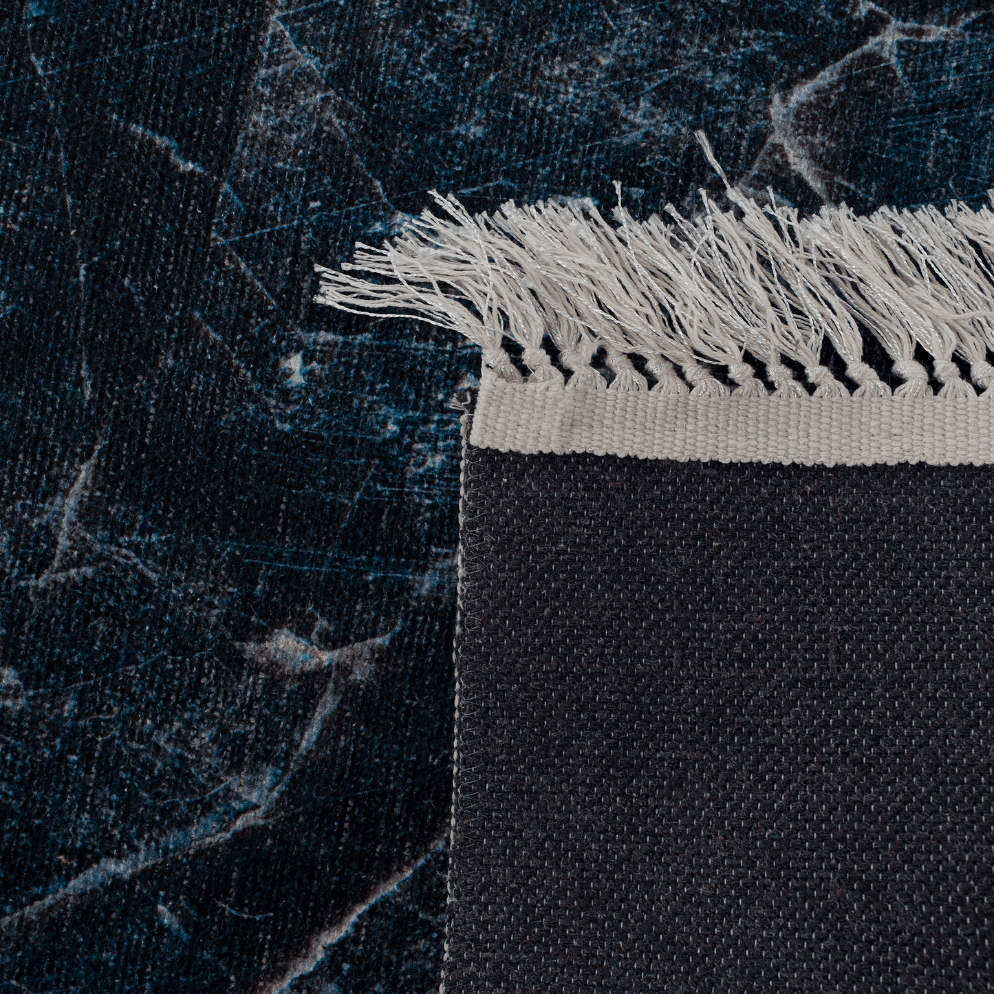 Covor, model albastru închis marmură, 80x200, RENOX TYP 1