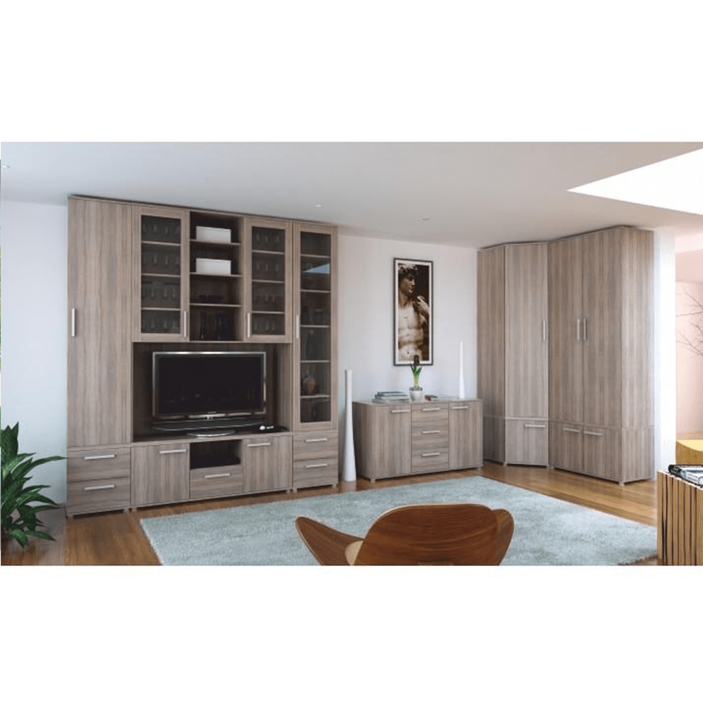 Dulap biblioraft înalt, PAL melaminat, stejar sonoma, DUNAJ Tip13