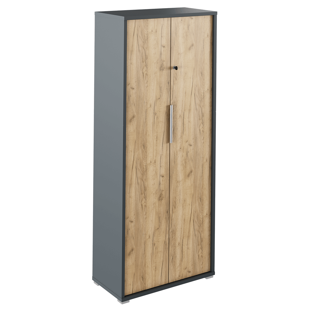 Dulap cu lacăt, grafit / stejar artizanal, RIOMA NEW TYP 31