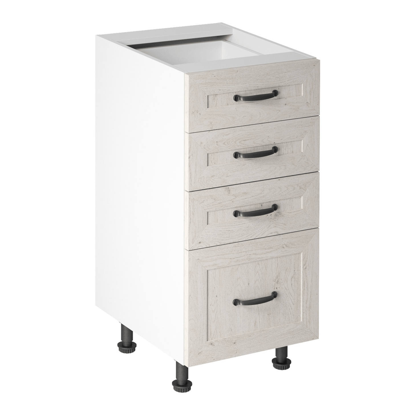 Dulap cu sertare inferior, alb/pin nordic, ROYAL D40S4