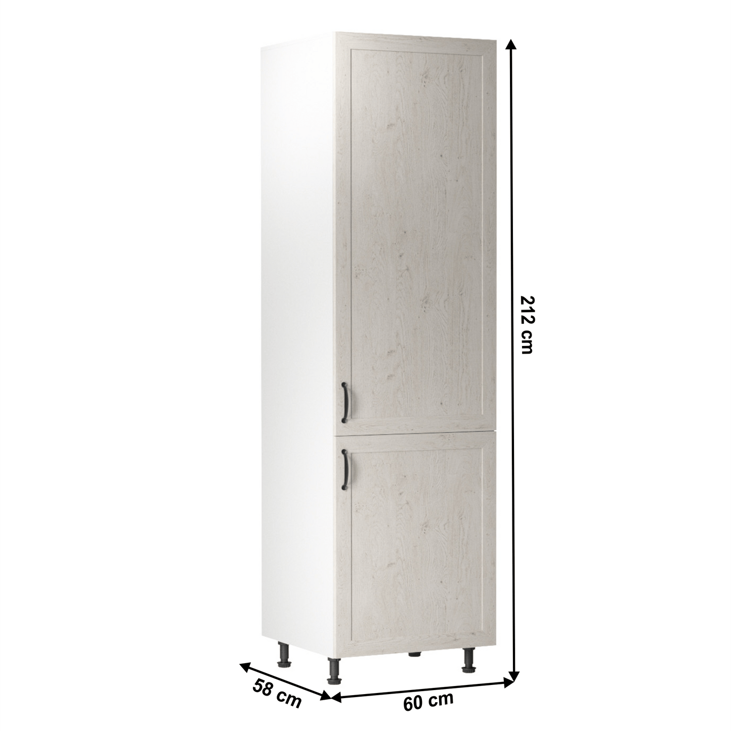 Dulap înalt, alb/pin nordic, dreapta, ROYAL D60R