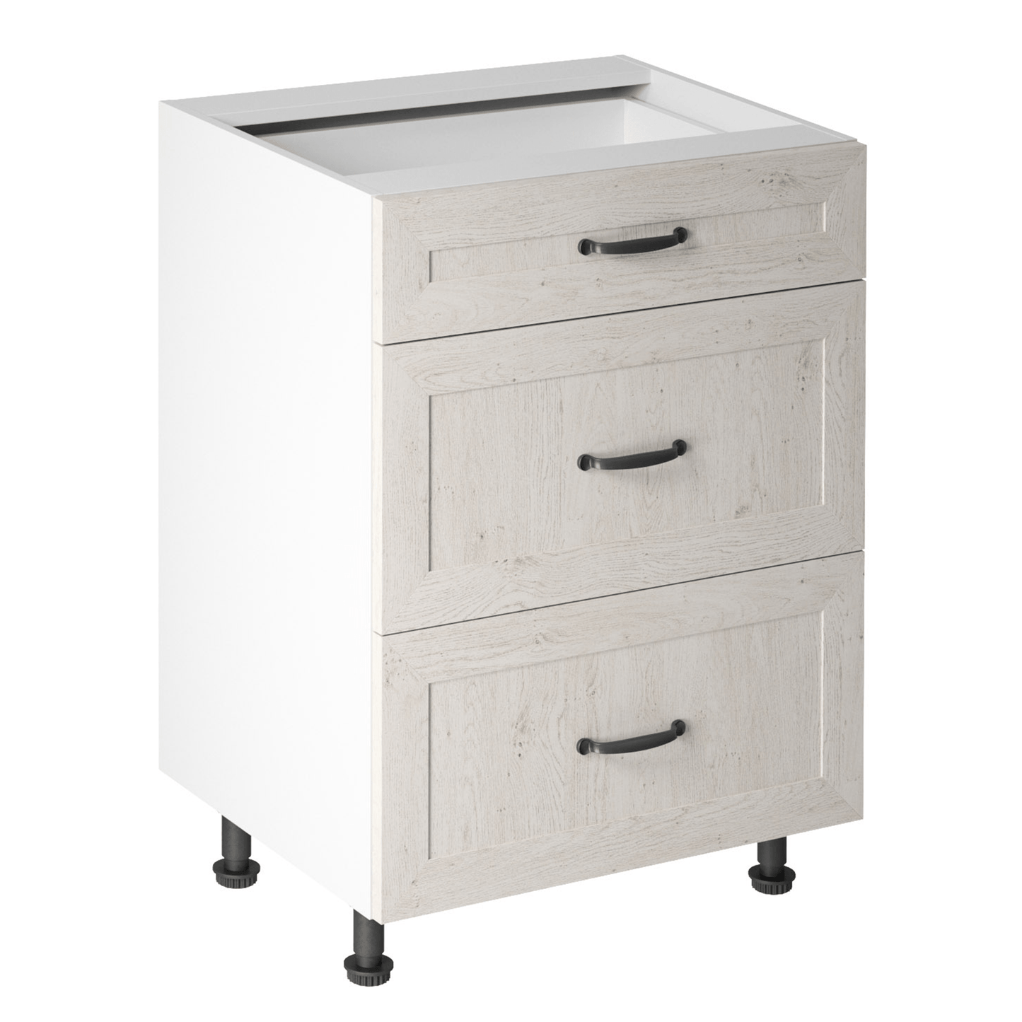 Dulap cu sertare inferior, alb/pin nordic, ROYAL D60S3