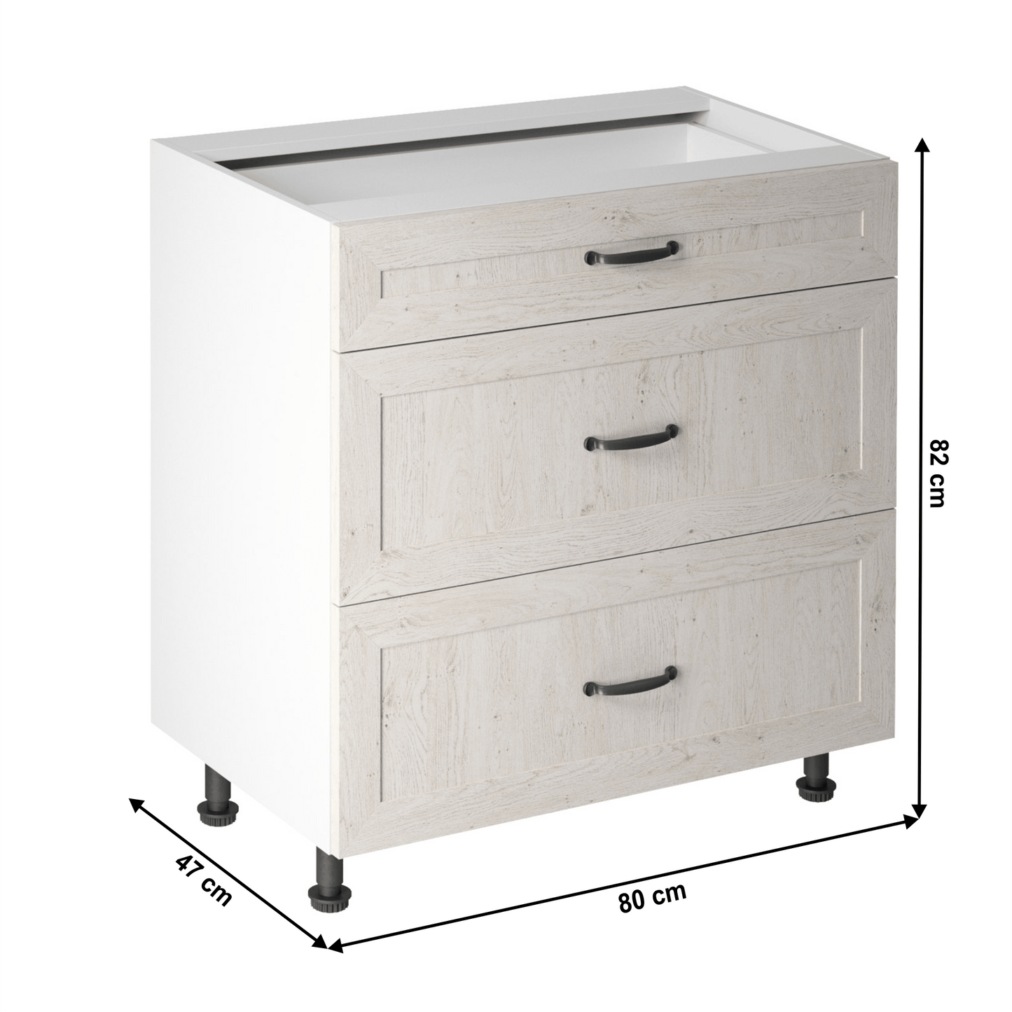 Dulăpior inferior alb/pin nordic, ROYAL D80S3