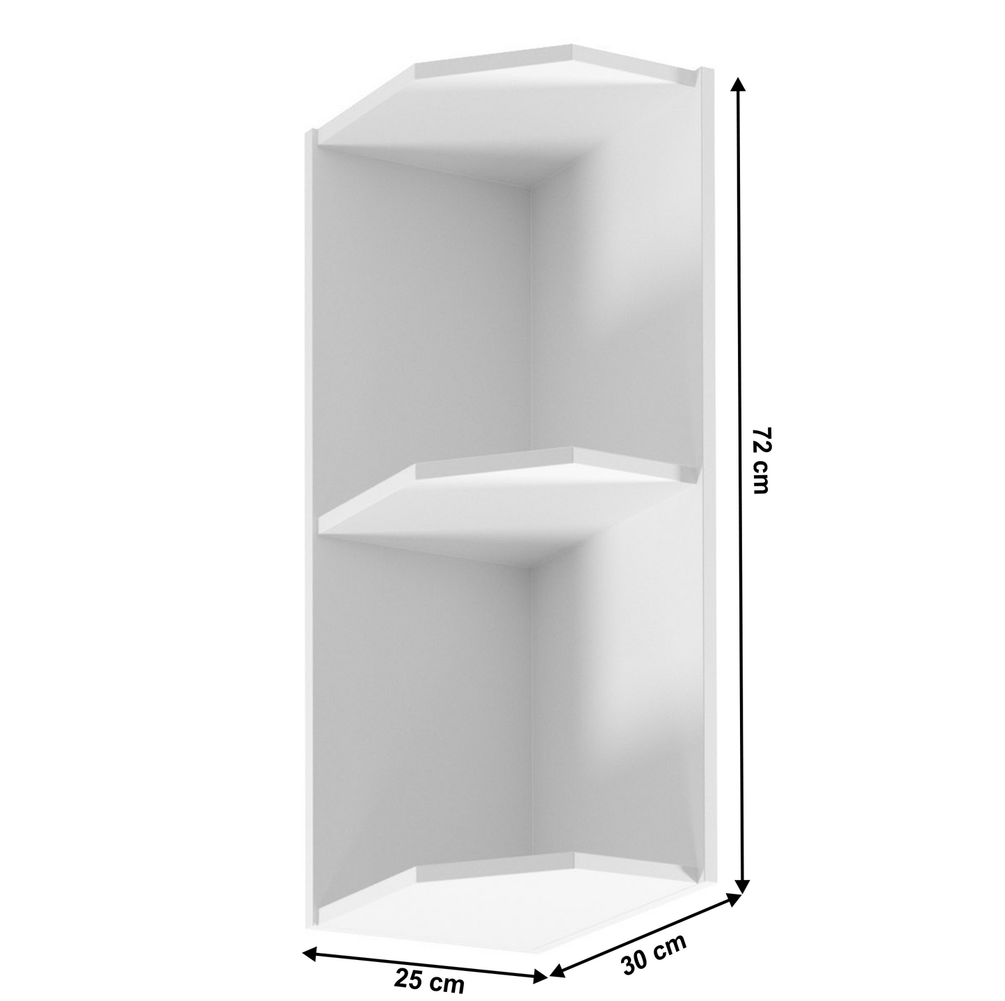 Etajeră superioară de colţ, alb, ROYAL G25PZ