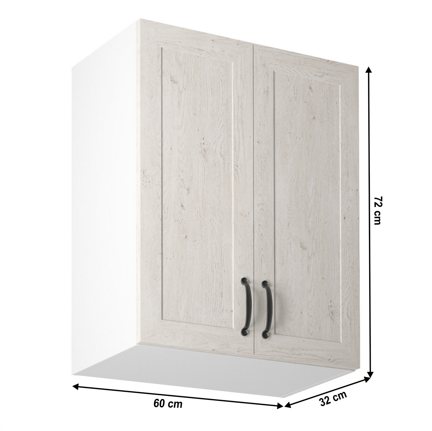 Dulap superior, alb/pin nordic, ROYAL G60