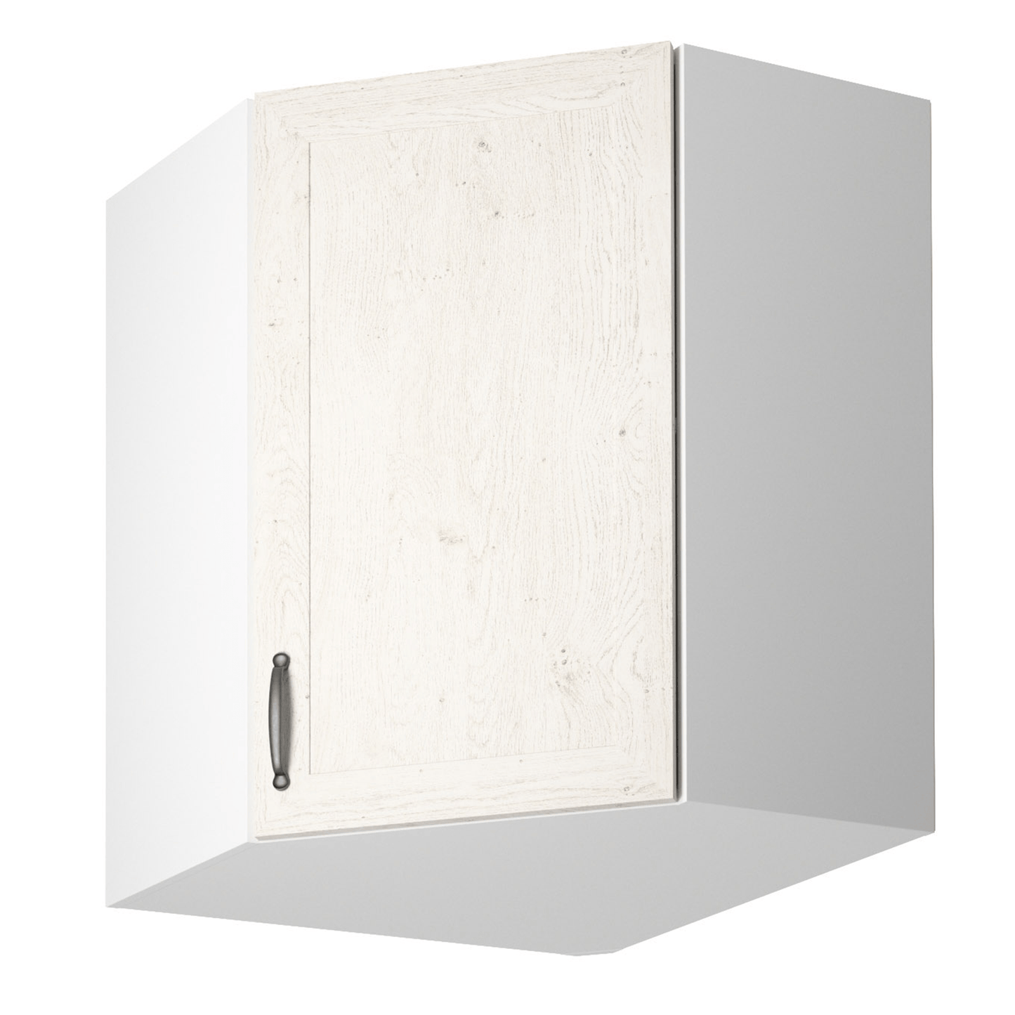 Dulap superior de colţ, alb/pin nordic, ROYAL G60N