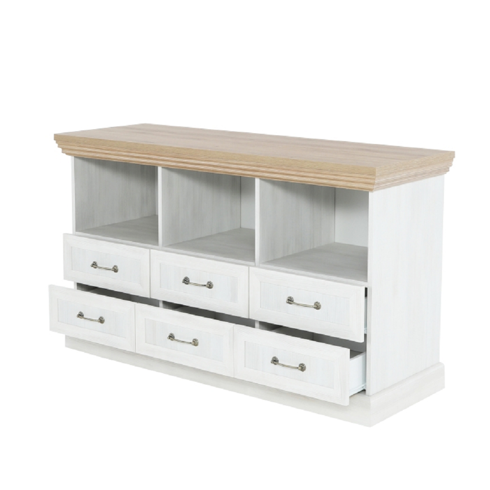 Comodă TV, pin nordic/stejar sălbatic, ROYAL RS