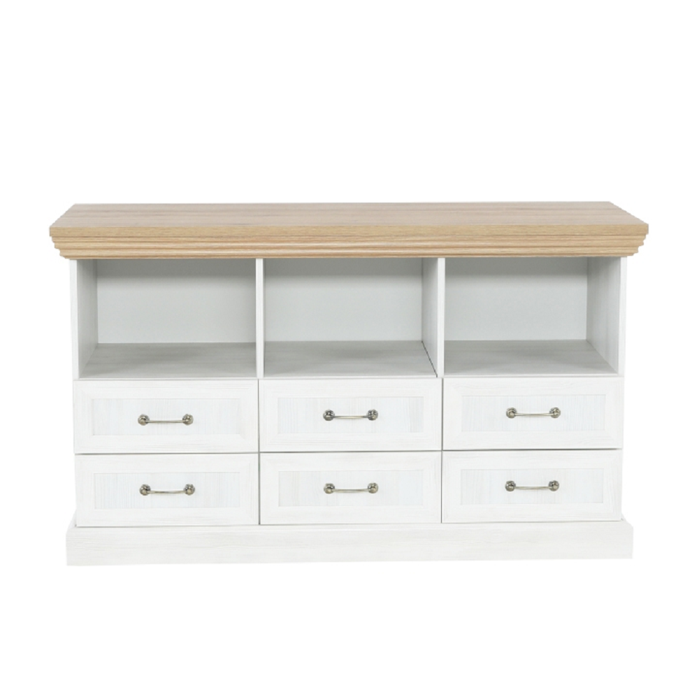 Comodă TV, pin nordic/stejar sălbatic, ROYAL RS