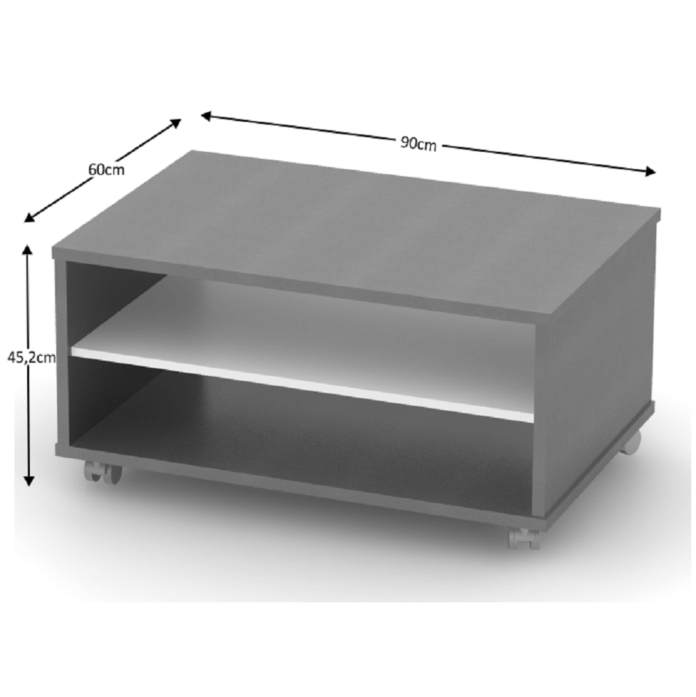 Măsuţă de cafea, grafit /alb, RIOMA NEW TYP 32