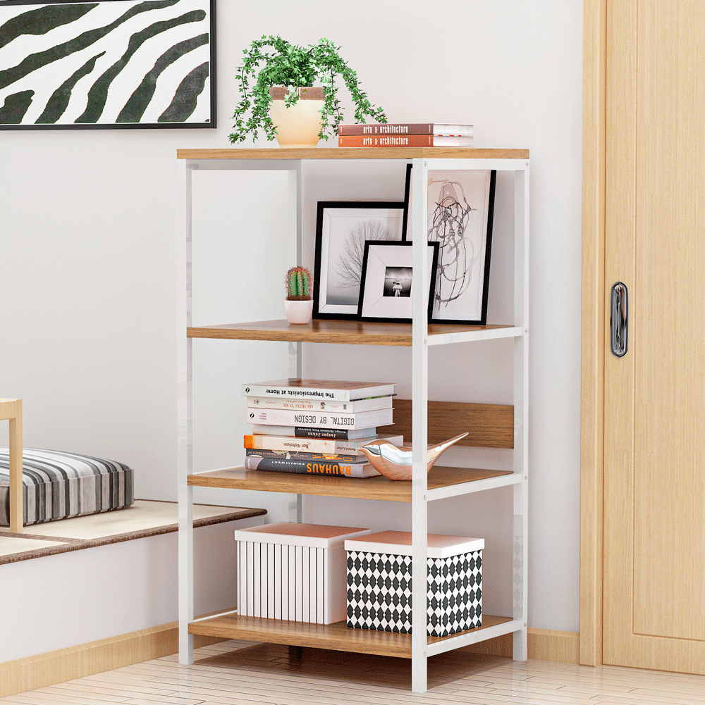 Raft cu 4 poliţe, stejar sonoma/ alb, SALVE