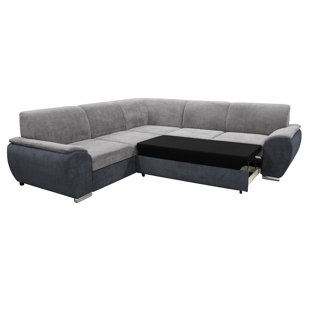 Colţar, gri închis/gri, model stânga, EMILY